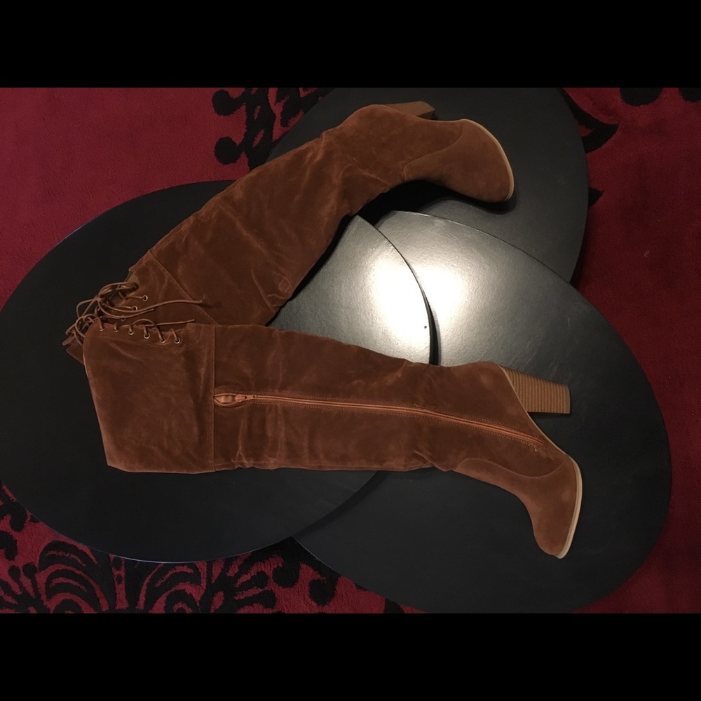 Tan suede boots